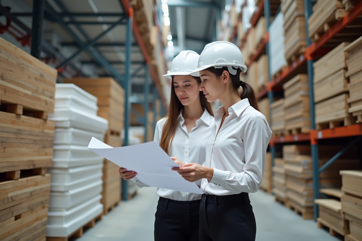 Jeune architecte vérifiant un document technique