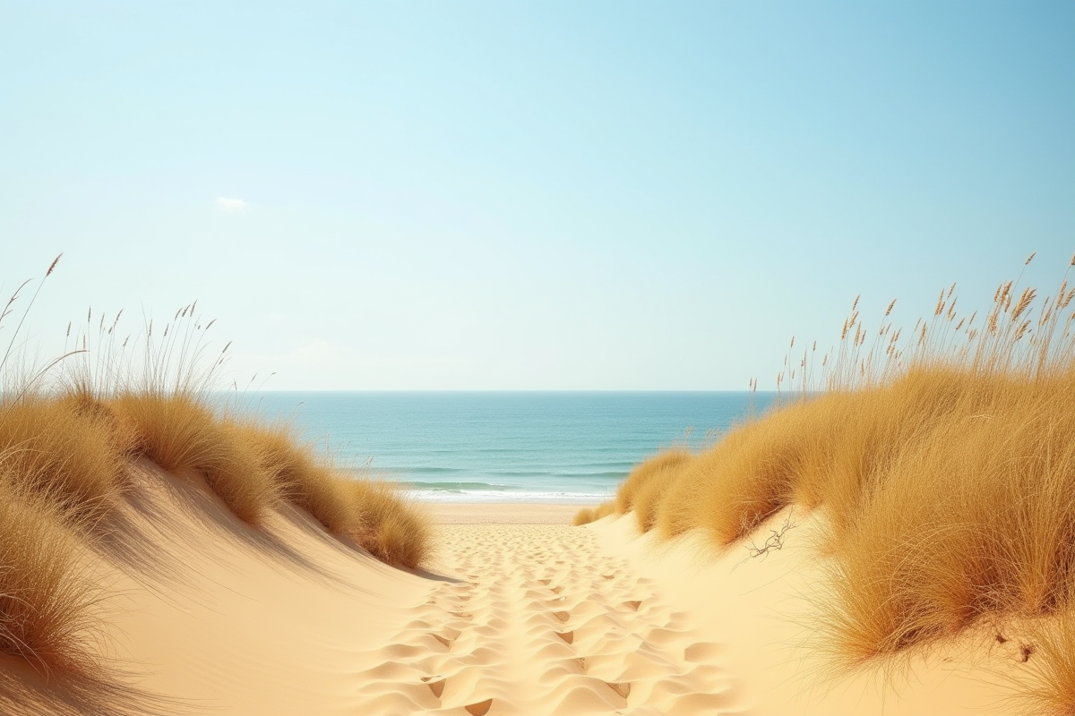 Dunes de sable doré face à l