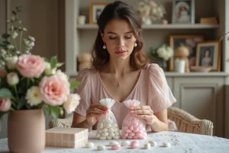 Dragées de mariage symbolisant tradition et célébration d'amour