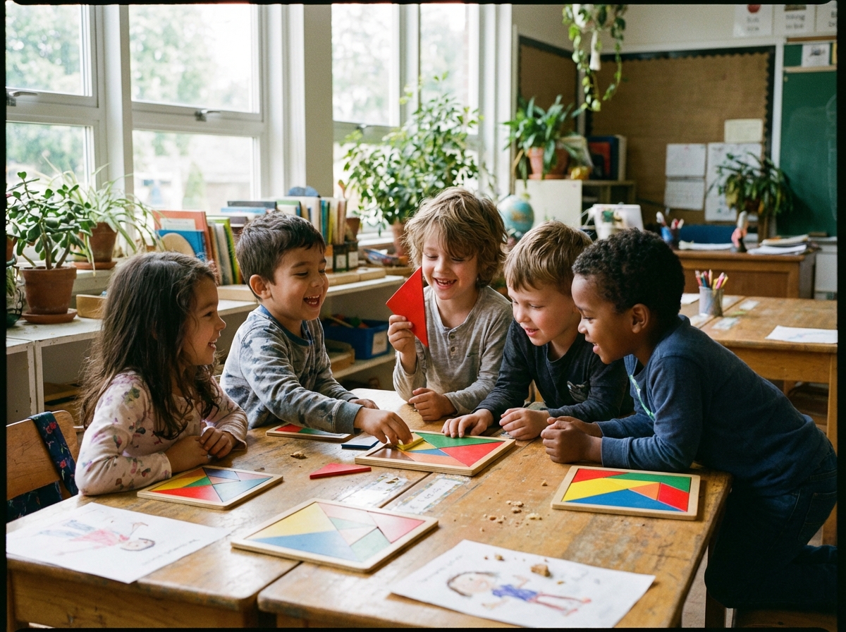 jeux tangram bois enfants